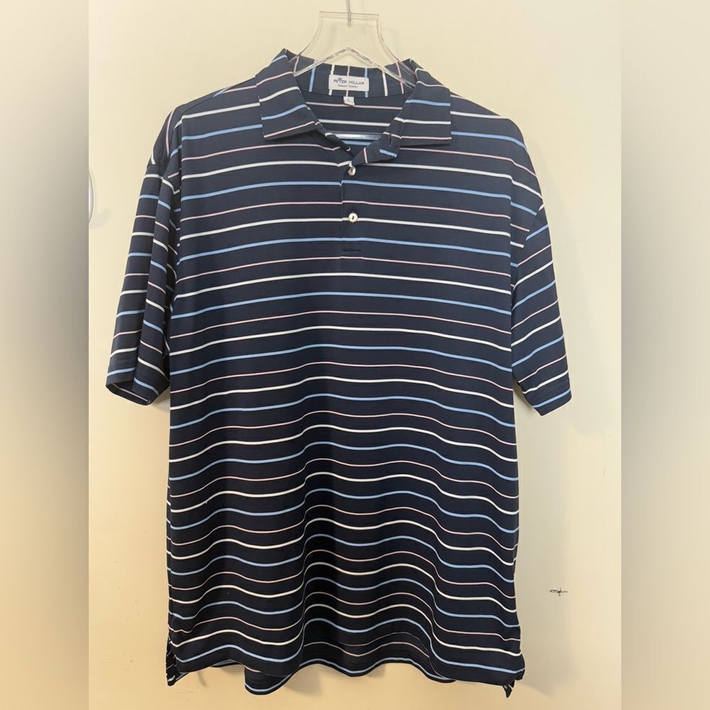 Peter Millar Summer Comfort Striped Polo Large
